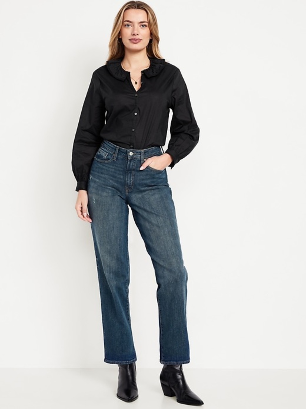 Old Navy Curvy High-Waisted OG Loose Jeans - Women’s 12 - Ilyana